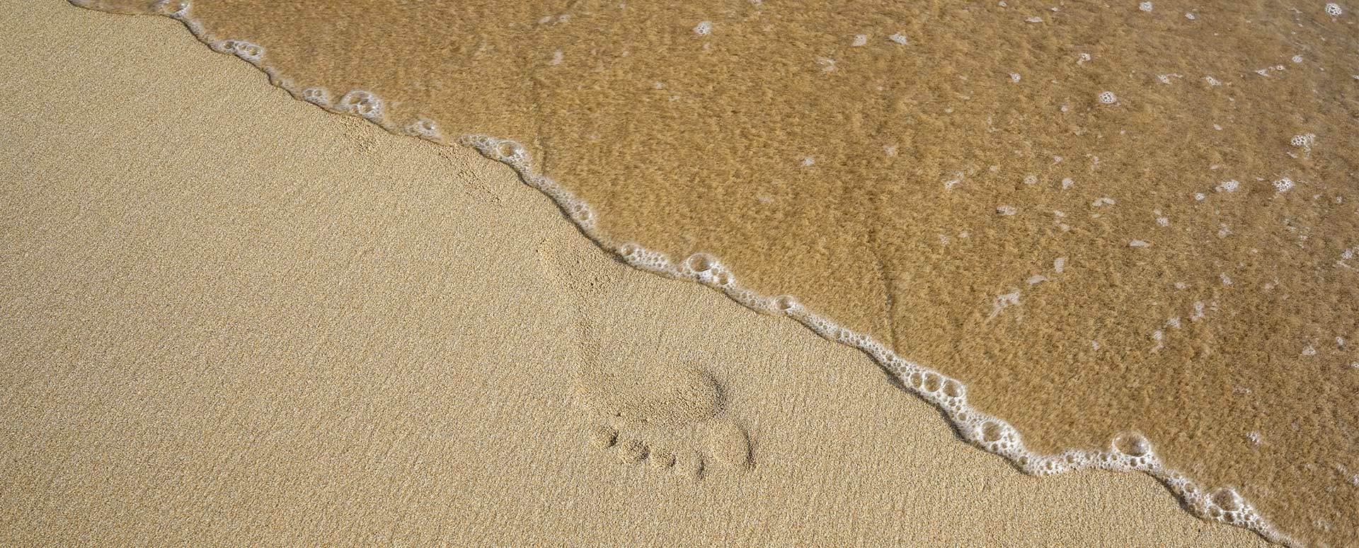 Hikkaduwa Beach with Human Foot Print Haritha Villas