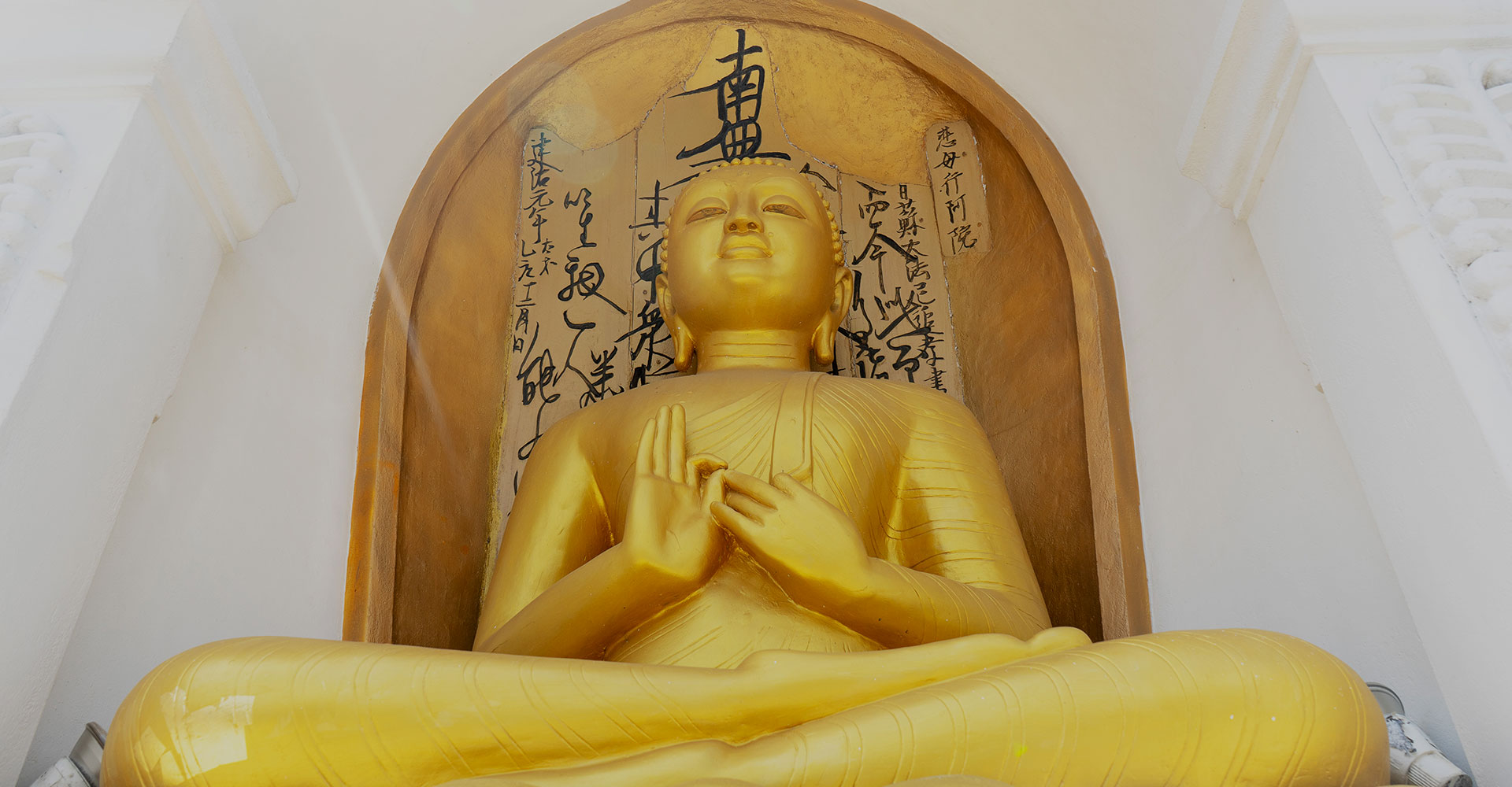Monumental statue of Lord Buddha at Japanese Peace pagoda